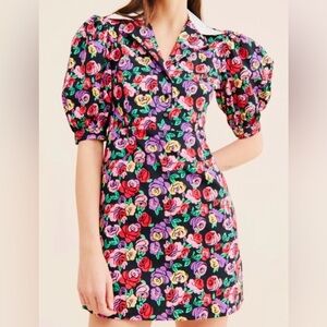 NWT! Glamorous Mini Floral Multi Color Dress, Size 4